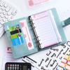 A5/A6 Macaron Notebook 6-ring Binder PU Clip-on Loose-leaf Notebook Stationery Budget Bill Management