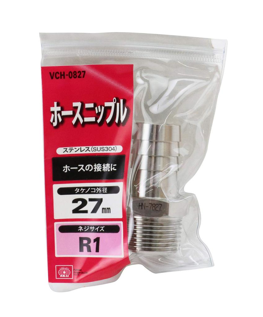 SK11 Нержавеющий ниппель для шланга Bamboo Saw Внешний диаметр 27 мм Винт R1 (СК11) Н27×8М ВЧ-0827