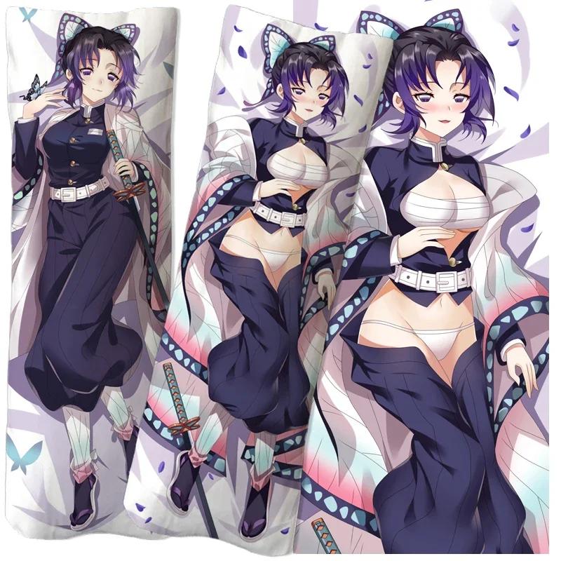 Аниме Demon Slayer Kocho Shinobu Dakimakura Наволочка Подушка Чехол Обнимающая Подушка Чехол Игровая Подушка Otaku Чехол