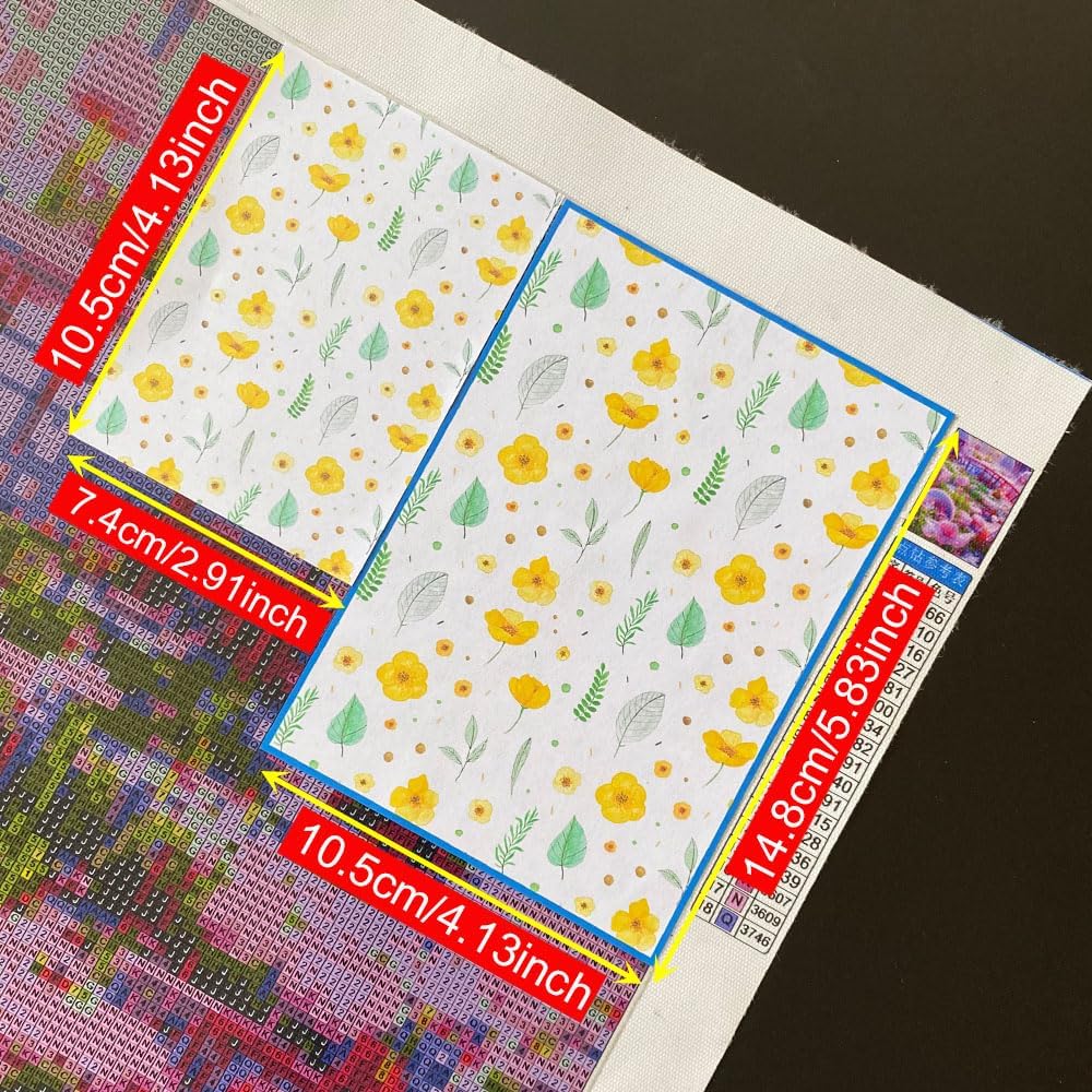 Цветочные листы для снятия защитного слоя для алмазной мозаики, Набор из 60 цветочных листов-заменителей с односторонним покрытием для инструмента 5D Diamond Art