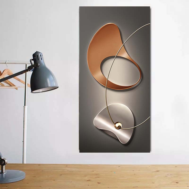 Роскошная абстрактная геометрическая живопись, круговые линии, настенное искусство, постеры и принты на холсте, современные настенные картины для декора гостиной