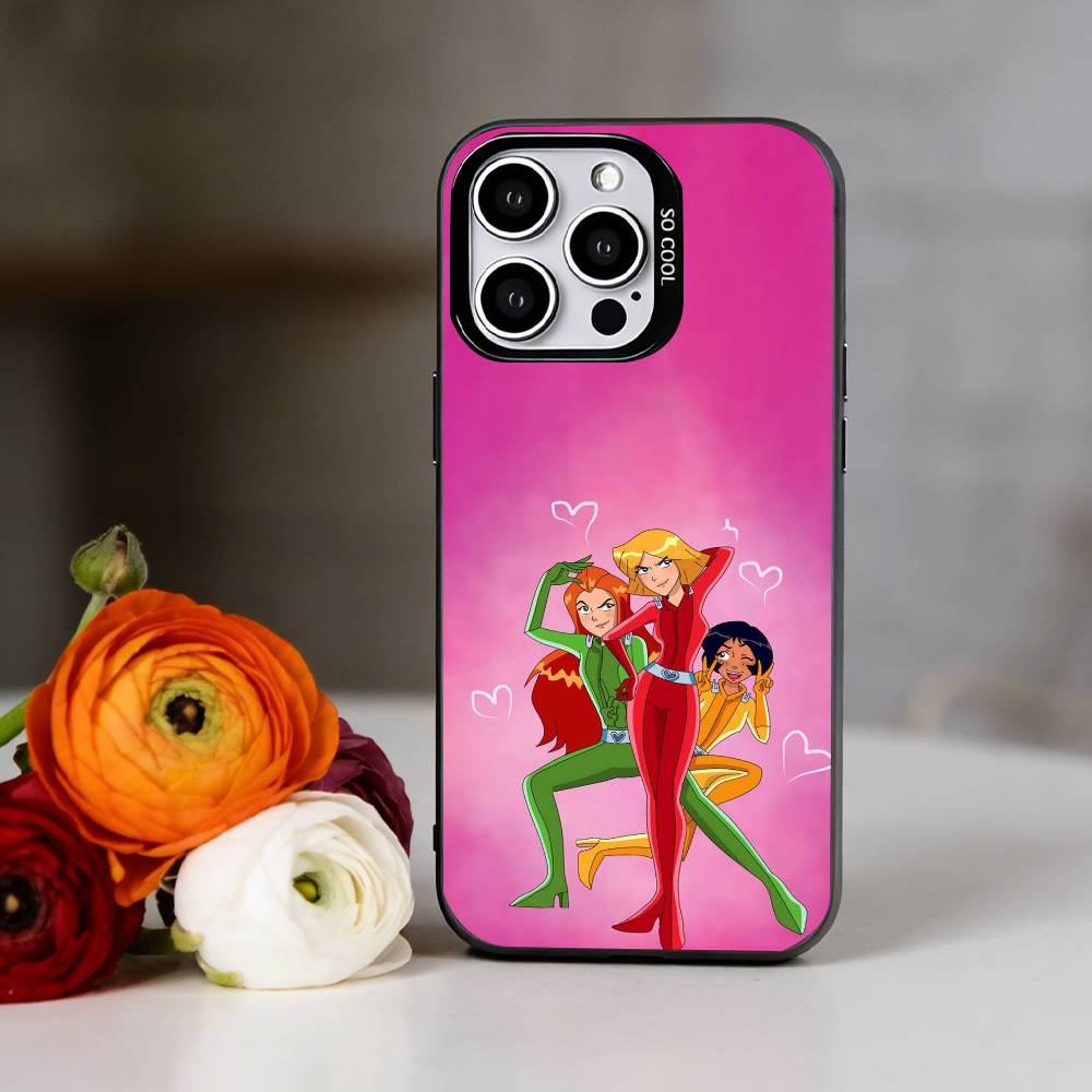 Чехол-стикер в стиле Т-Style Spies для iPhone 17,16,15,14,13,12,11 Plus,Pro Max,XS, Цветной Серебристый Чехол для Телефона Funda Cover