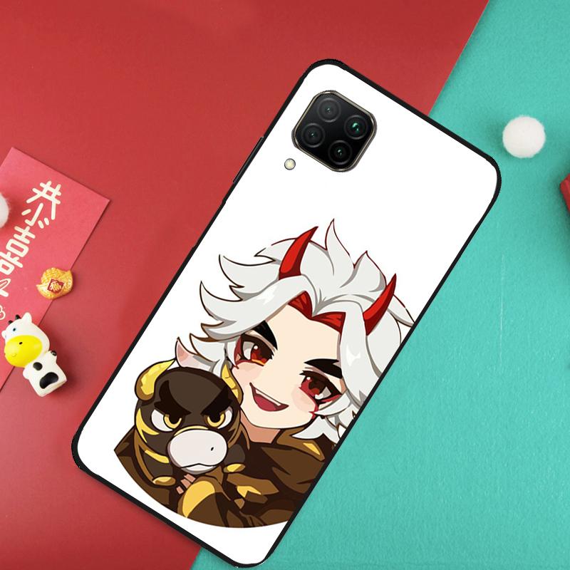 Чехол Genshin Impact Аратаки Итто для Huawei Nova Y73 Y70 Y72 Y60 Y90 Y61 Y91 8i 7i 11i 12i 12s 9 10 SE P20 P30 P40 Lite
