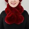 Plush Red Winter Scarf for Women—Ideal Gift for Mothers and Grandmas To Keep Warm