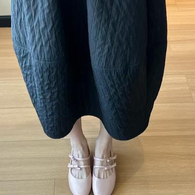 Женские туфли, увеличивающие рост изнутри, Мэри Джейн, розовые, осень 2025, новые кожаные туфли в стиле ретро с неглубоким ртом и небольшим кожаным каблуком-танкеткой