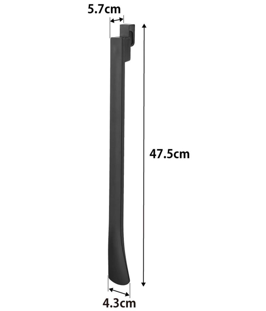 Yamazaki Magnetic X X Hook for Door with Floating Shoe Cabinet 1635 Shoehorn, Black, W4.3 D5.7 H47.5cm (including Base), Tower, Storage, Magnet, Door,