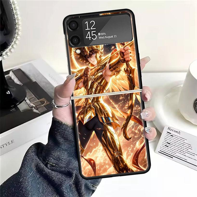 Saint Seiya Cool Cases For Samsung Galaxy Z Flip 4 5 6 7 3 Z Flip7 Flip6 Flip4 Flip5 Flip3 5G Hard Shockproof Fundas Cover