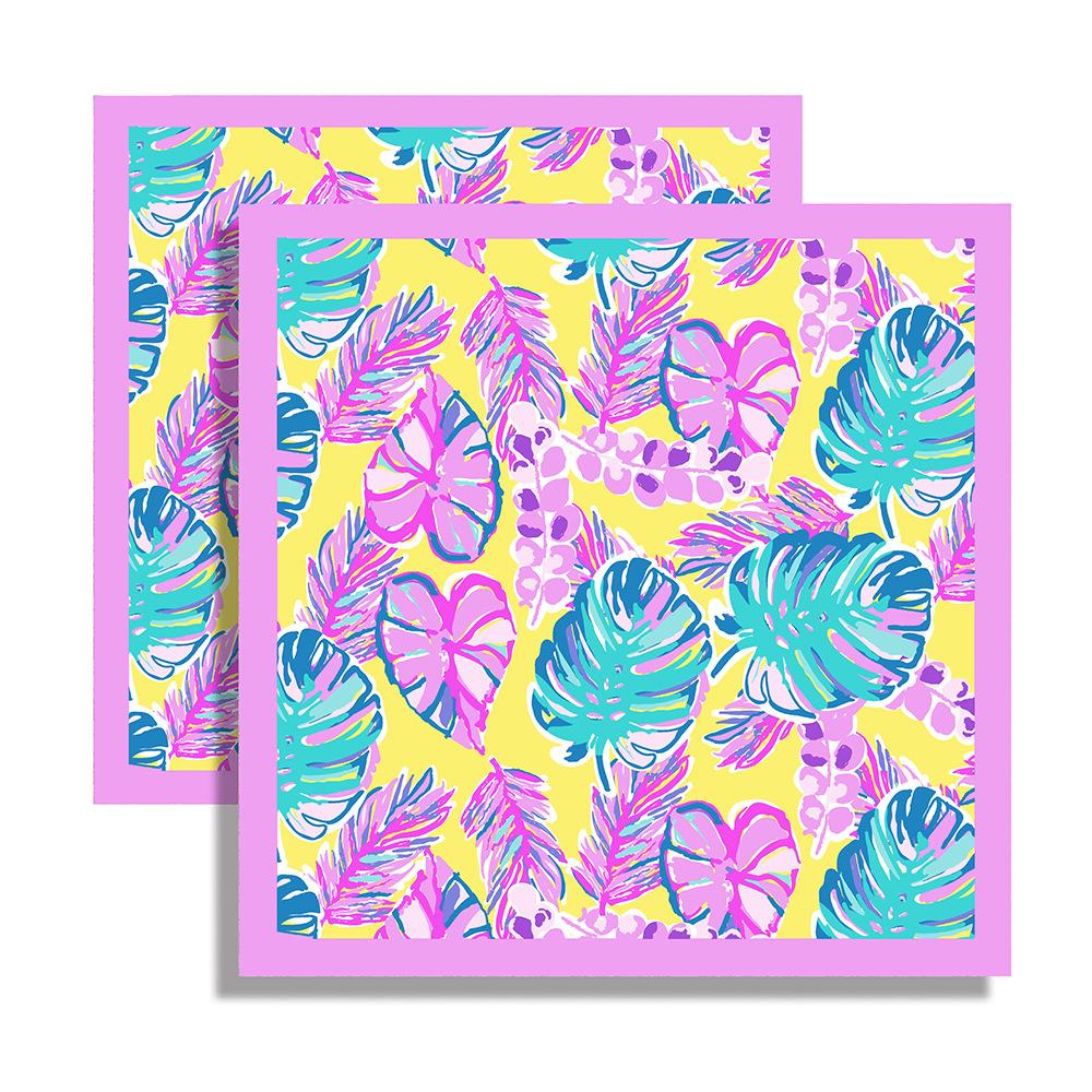 70 * 70 Солнцезащитный маленький квадратный шарф с большим принтом, женский шелковый шарф, тонкий легкий солнцезащитный шарф, повязка на голову