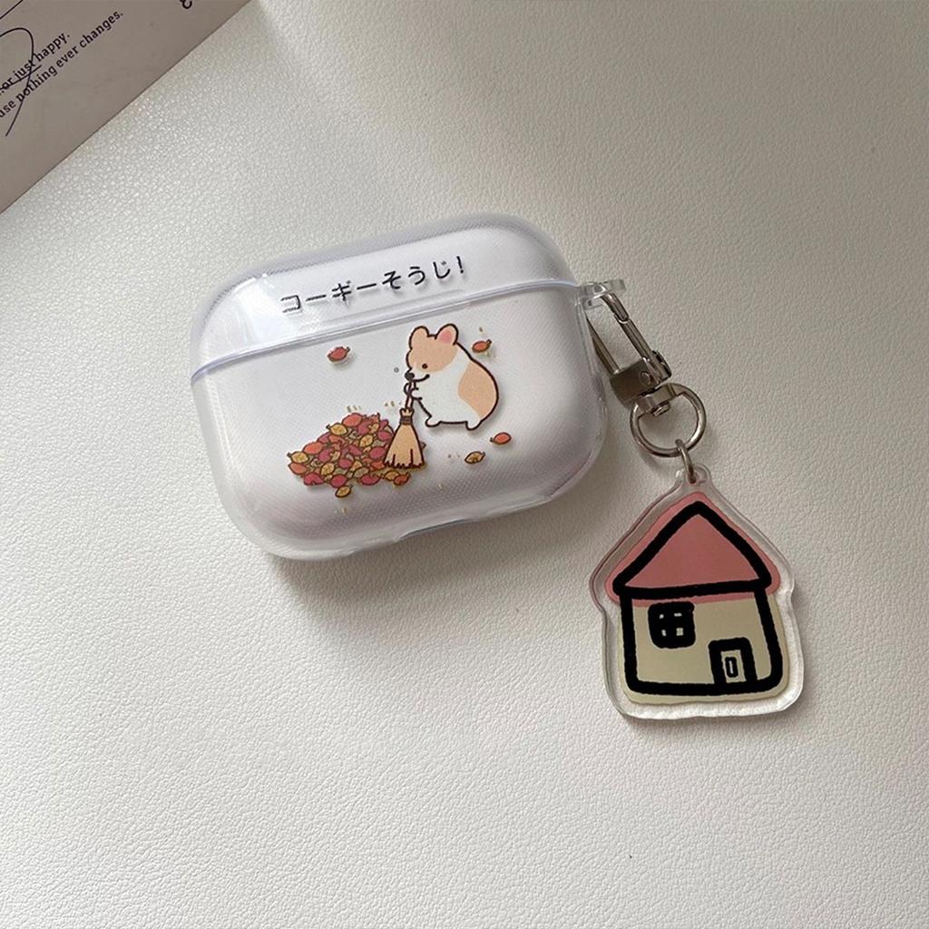Suitable for AirPods 1/1/1/1 generation Pro1 earphone case Apple cute sweeping corgi