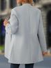 Европейское женское повседневное шерстяное пальто большого размера 2025 года с воротником-стойкой, средней длины - Осенне-зимняя коллекция