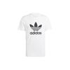 Originals Trefoil Logo Print Crew Neck Sport T-Shirt Men Tops White IA4816