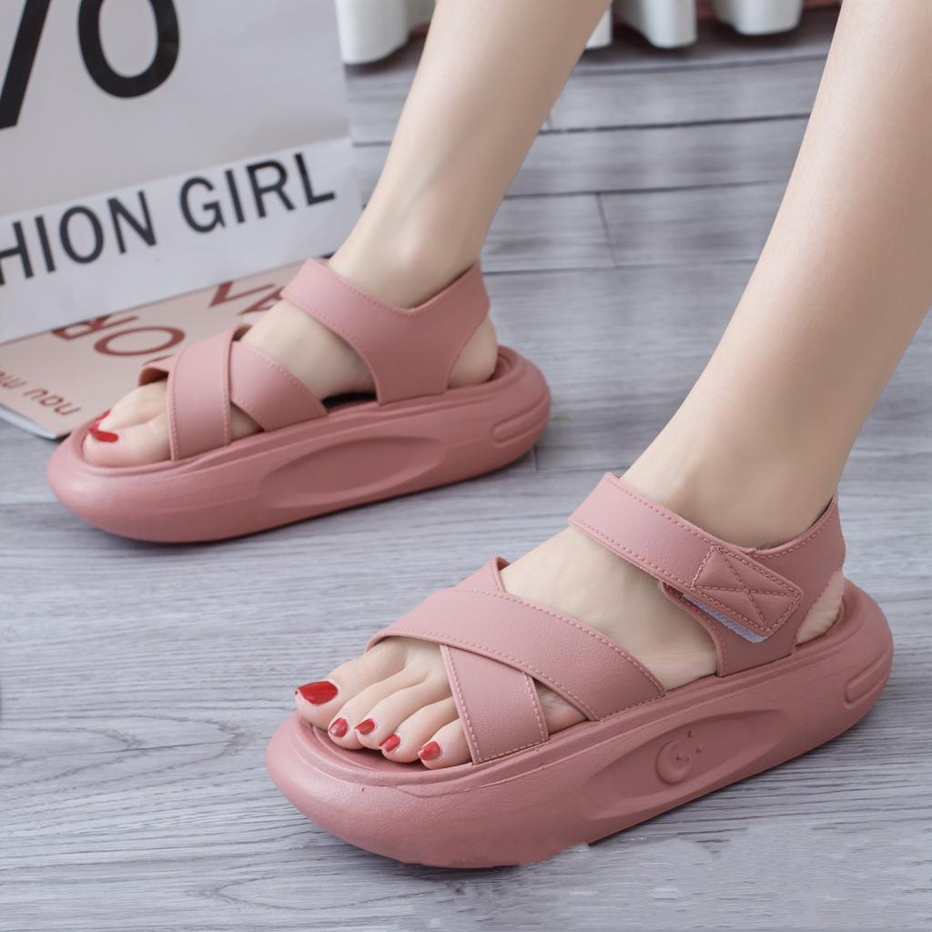 New Summer Fashion Women's Non-Slip Trendy Thick Sole Beach Sandals Casual Slide Slippers PVC