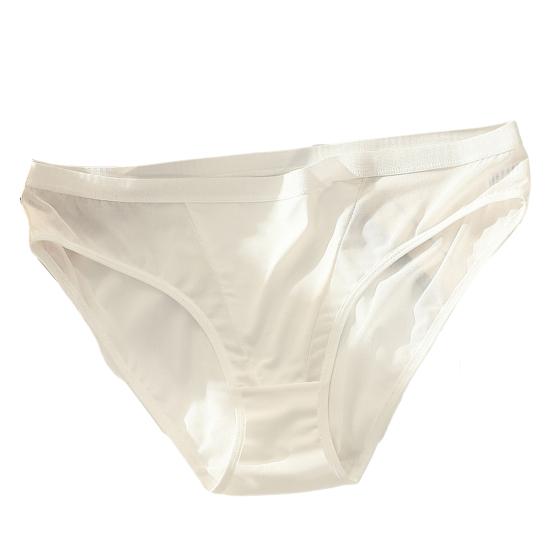 Женские трусики с высокой талией из ледяного шелка, кружевные однотонные открытые эластичные мягкие антисептические влагоотводящие женские трусы, трусы