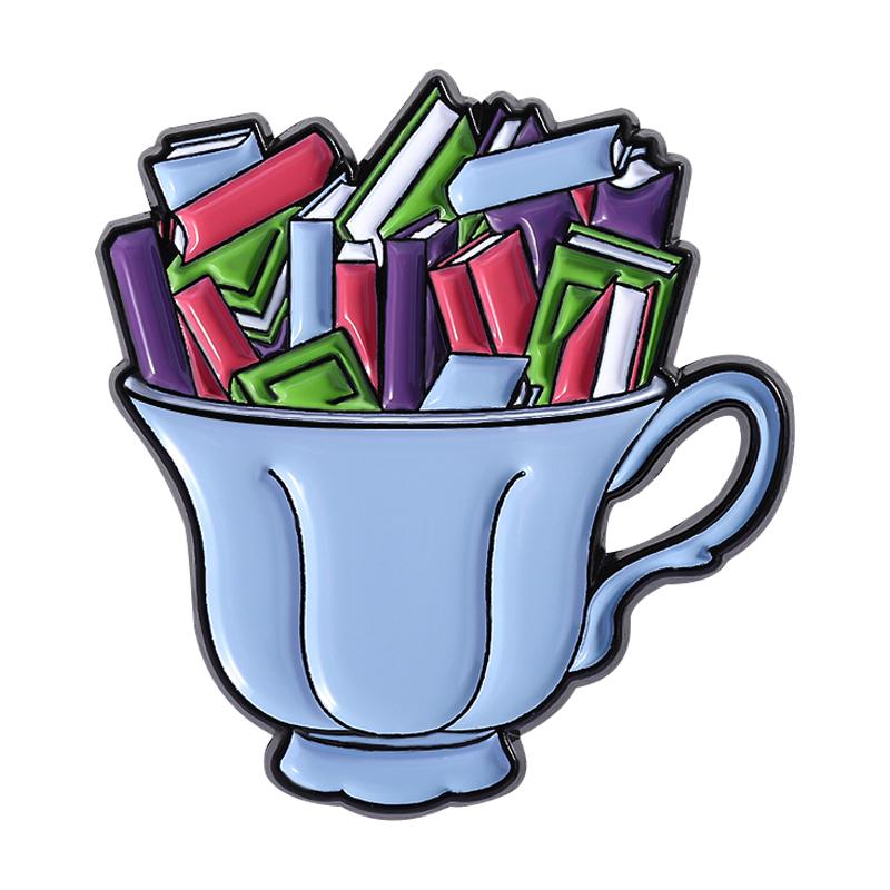 Book Storage Enamel Pins Custom SO MANY BOOKS SO LITTLE TIME Brooches Lapel Badges Clothes Funny Jewelry Gift for Friends