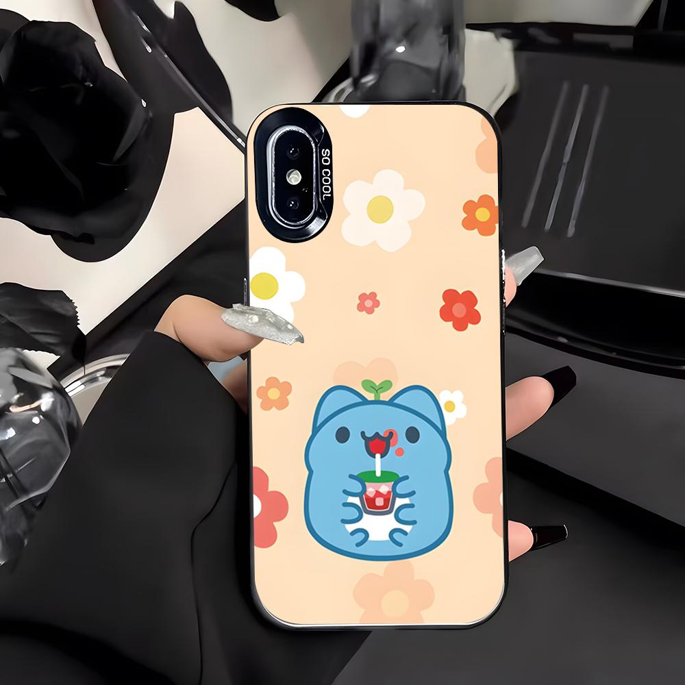 CUTE B-Bugcat Capoo Phone Case For IPhone 17 Air 16 E 15 14 Plus 13 12 11 Pro Max Colored Silver Cover