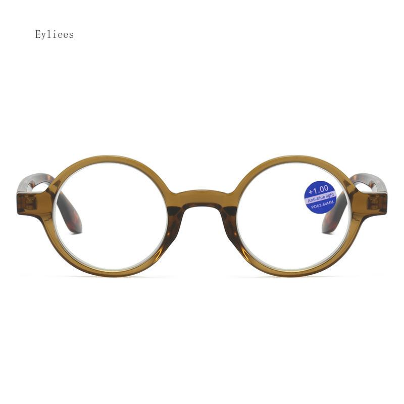 Очки для чтения с круглой оправой, мужские и женские, ультралегкие, высокой четкости, с прозрачными линзами, блокирующими синий свет, пресбиопические очки