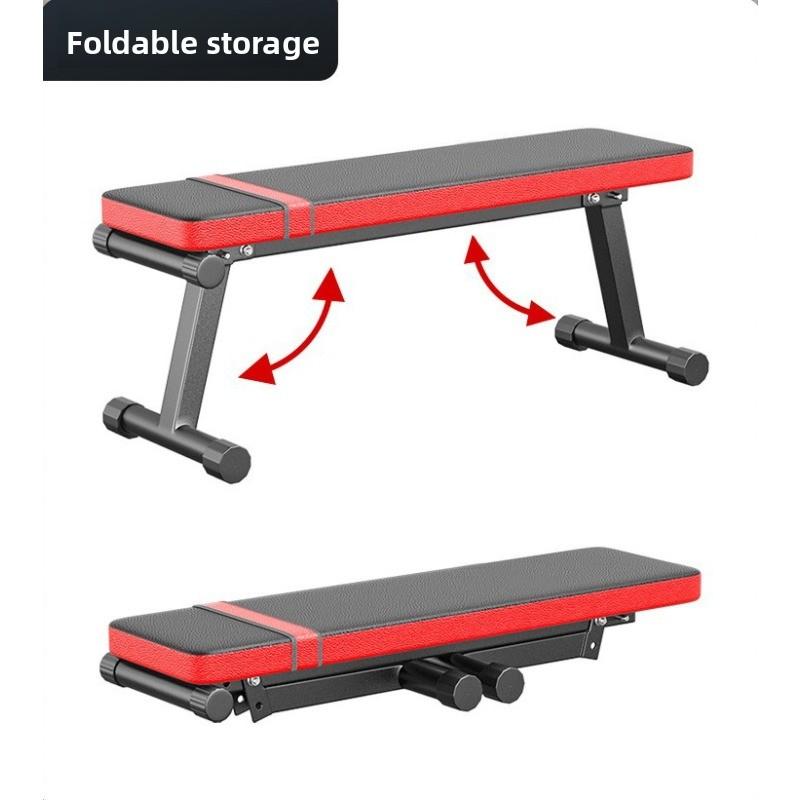 Многофункциональная складная плоская скамья для тренировок с гантелями, регулируемое фитнес-оборудование для тренировок, домашний тренажерный зал, тренажер