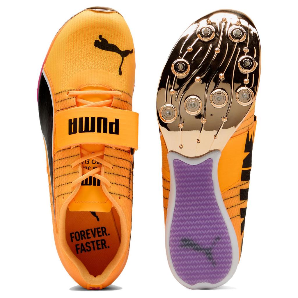 Puma EvoSPEED Nitro Прыжки в длину Sun Stream Чистый пурпурный Унисекс Шиповки Желтый Черный 311982-01