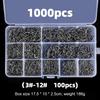 1000pcs/Box Fishing Hooks Set High Carbon Steel Sharp Durable Barbed Fishhook Rock Fishing Equipment Gear Tackle