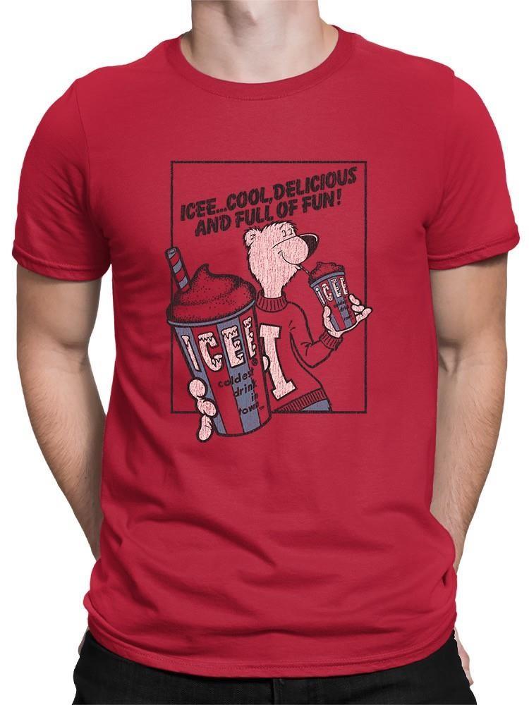 Officially Licensed ICEE Bear Delight Fun Refreshing Drink Design Men's T-shirt