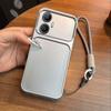Роскошный чехол для телефона с большим окном и ремешком для realme C55 Премиальный текстурированный корпус