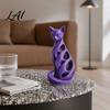 Decorative Figurines for Living Room 3D Printed Spiral Cat Figurine Hollow Modern Abstract Sculpture Ornaments Home Decor Desk Shelf Minimalist Art
