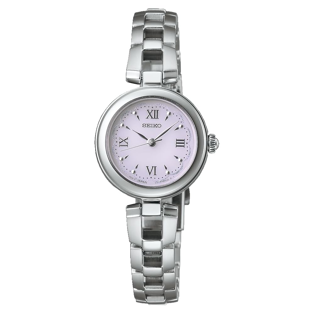 Seiko Selection SWFA209 Solar Powered Women's Watch 10 ATM Water Resistant Stainless Steel Baby Pink Dial