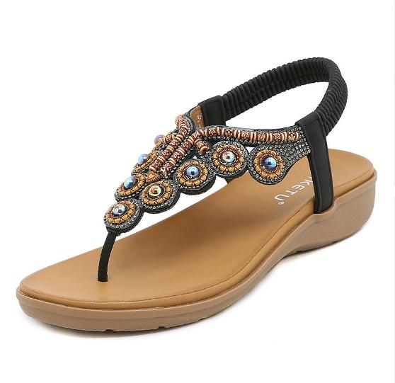 Модные высококачественные ретро-сандалии женские новые повседневные удобные сандалии на плоской подошве летняя обувь-гладиаторы