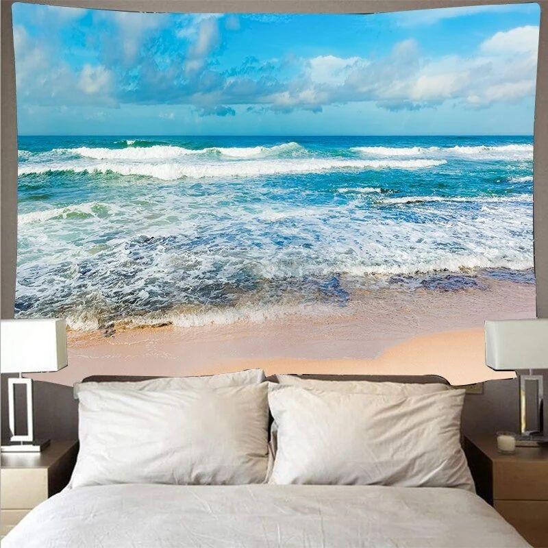 Tapestry ocean beach sea coastal