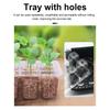 6/12 Hole Flower Plant Seed Grows Box Seed Propagation Container Garden Grow Germination Box with Biodegradable Seed Nursery Bag