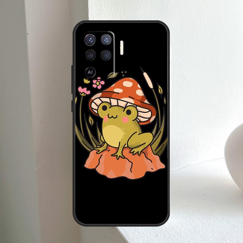 Коттеджкор Эстетика Лягушка Гриб Для OPPO A6 A5 Pro A15 A17 A77 A16 A76 A96 A18 A38 A58 A78 A98 A54 A74 A94 A40 A60 A80 Чехол