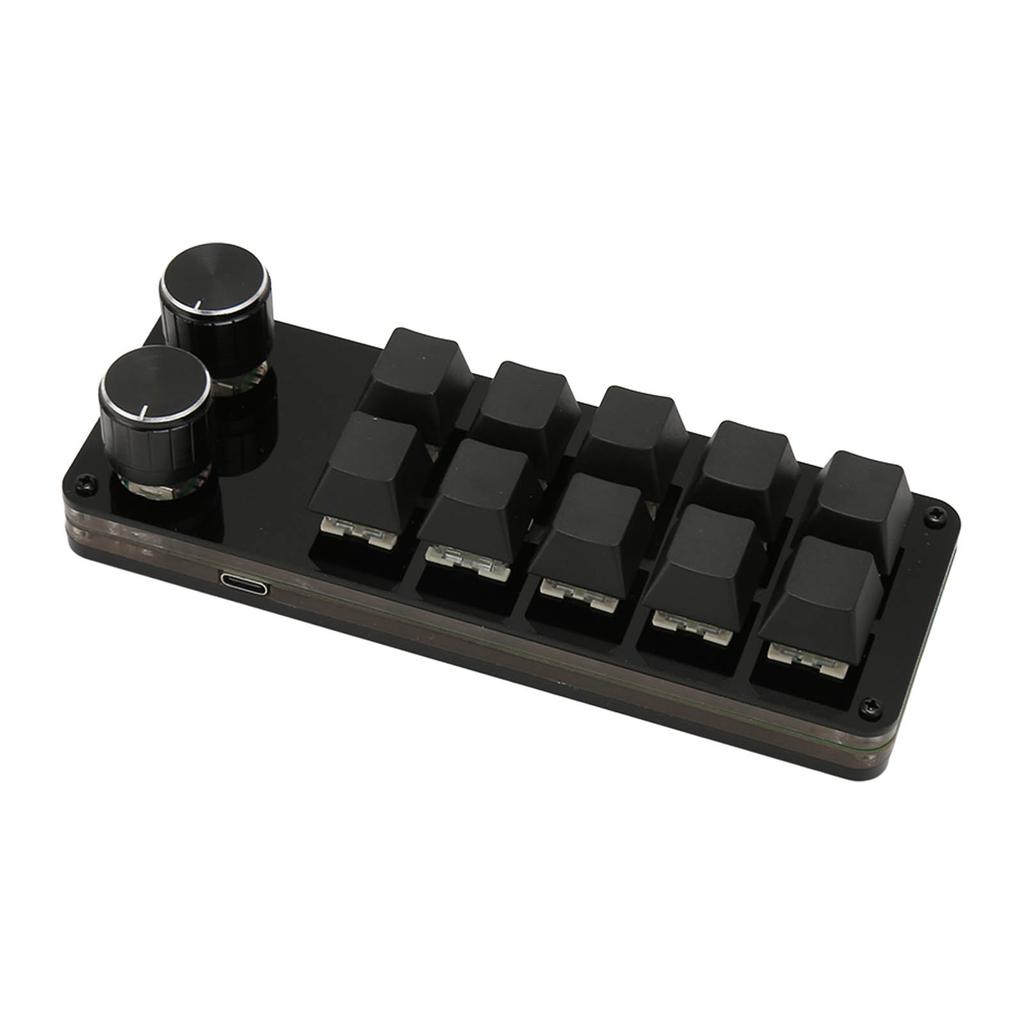 Программируемая клавиатура 10 клавиш 2 регулятора Синие переключатели Механическая С возможностью горячей замены Мини-клавиатура для игр Офис Медиа