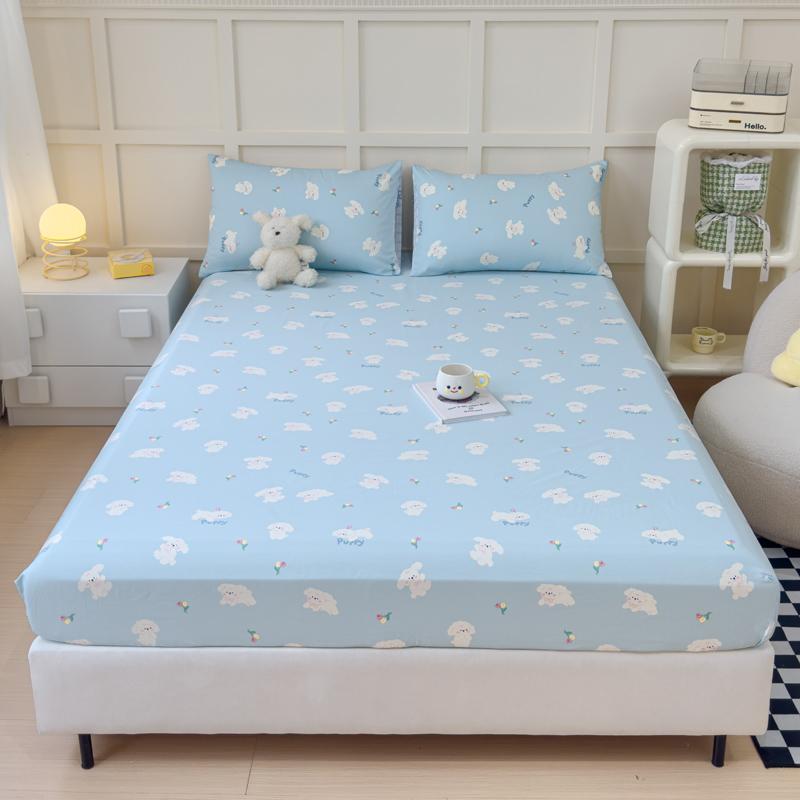 Приятная для кожи простыня на резинке из 100% хлопка, простыни в мультяшном стиле, чехол для домашнего матраса lençol (Наволочка Нужен заказ)