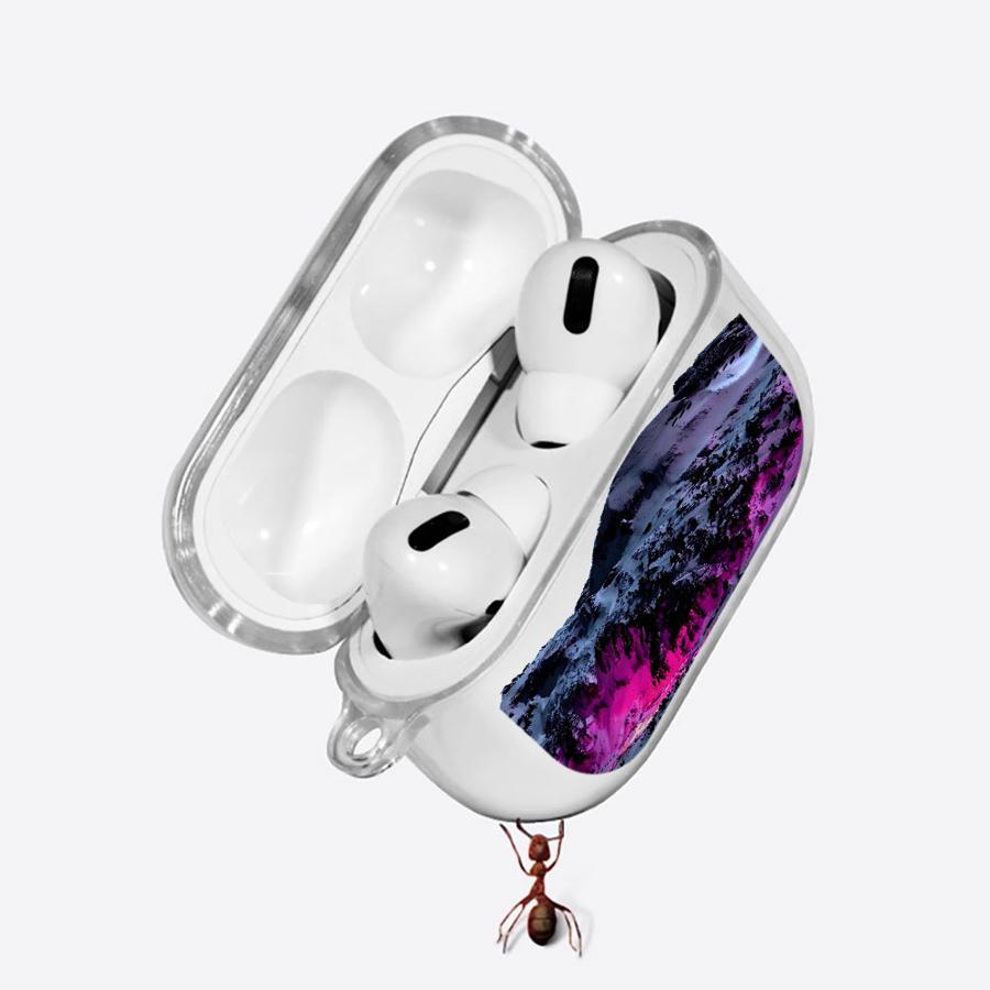Чехол для Airpods 4 Pro Pro3 3 1 2 Pro2 Прозрачный Чехол для Наушников Покрышка Снежная Гора Самолет