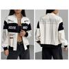 Womens Racing Jacket Casual All-match Letter Print Stand Collar Zip Up Everyday Outerwear