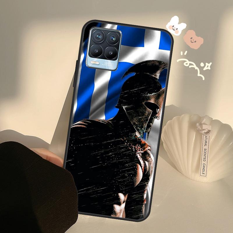 Чехол Греция Греческий флаг для Realme C63 C61 C55 C51 C53 C25 C65 C67 C71 C75 11 12 13 14 15 Pro Plus GT6 GT7 Pro