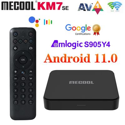 Mecool KM7 SE Смарт ТВ-бокс Сертифицирован Google Android 11.0 Поддержка 4K Двухдиапазонный Wi-Fi AV1 ТВ-приставка