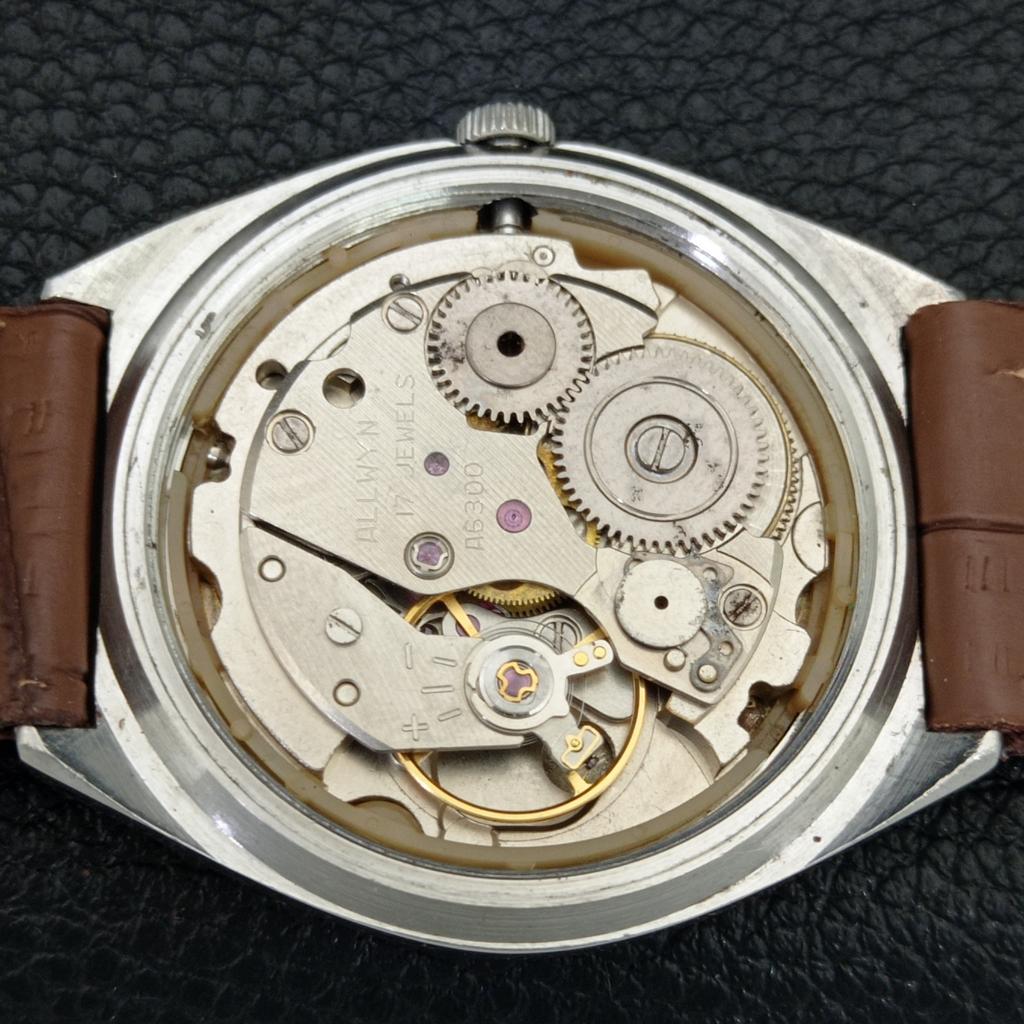 ВИНТАЖНЫЕ МУЖСКИЕ ЧАСЫ ALLWYN 6300A С РУЧНЫМ ЗАВОДОМ ИНДИЯ ОРИГИНАЛ ЦИФЕРБЛАТ a706087-1