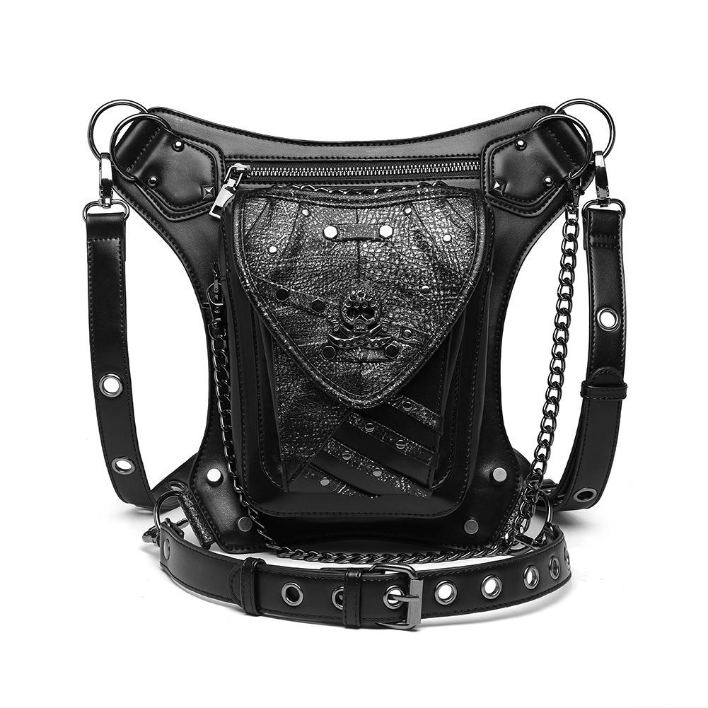 Chain Bag, Women's Steampunk Color-blocking Mobile Phone Bag, Skull, Women's Single-shoulder Bag, Crossbody Bag, Coin Purse
