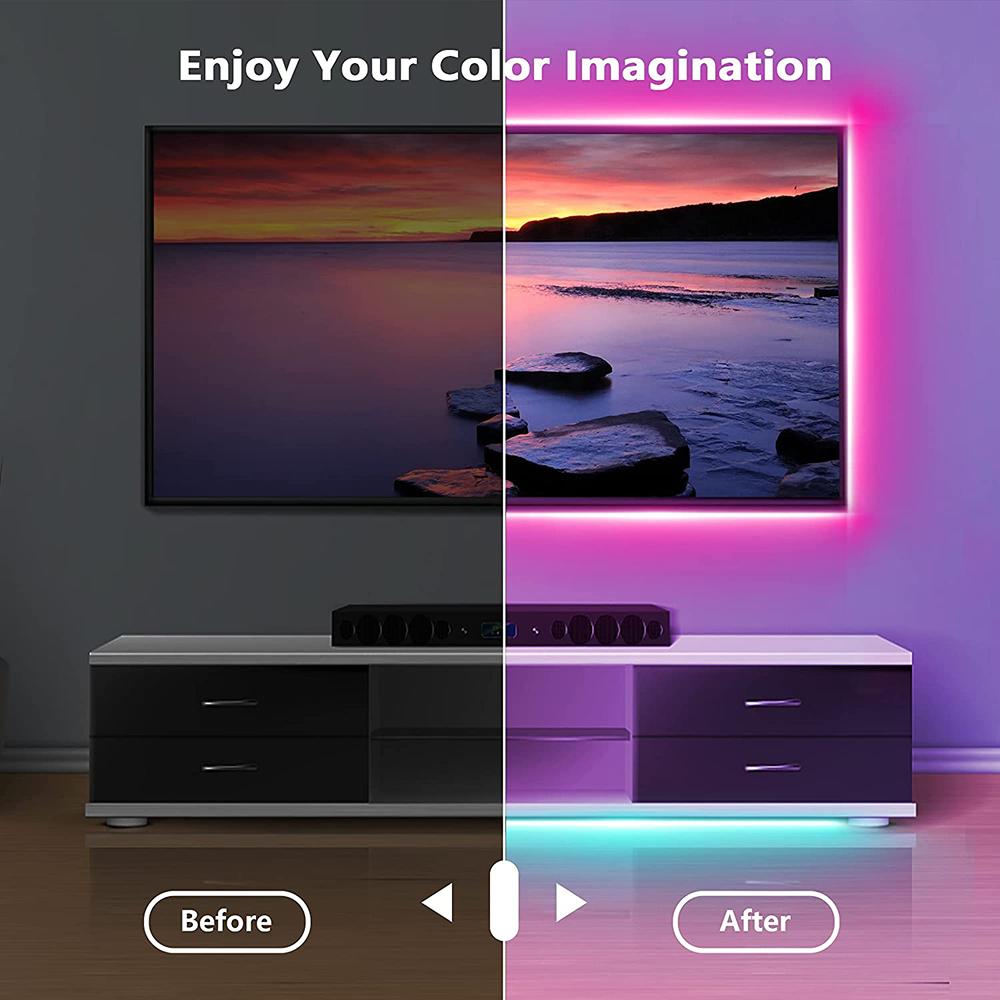 Лента Bluetooth USB светодиодная лента 5050 SMD 5V USB RGB лампы Гибкая светодиодная лента лента RGB самоклеящаяся ТВ настольный диод