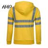 Outdoor Construction Worker Hoodie Reflective Safety 360 Degree Zones High Visibility Quick Dry Long Nocturnal Jogger Sleeves Top for Night