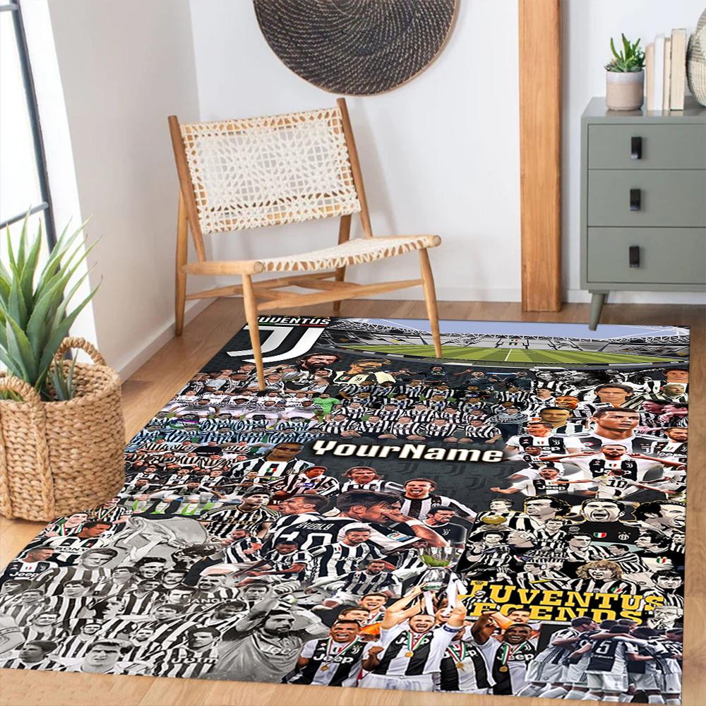 Juventus Personalized Text Floor Mat Suitable for Outdoor Playrooms Balcony Study room Antislip Carpet Office home decor