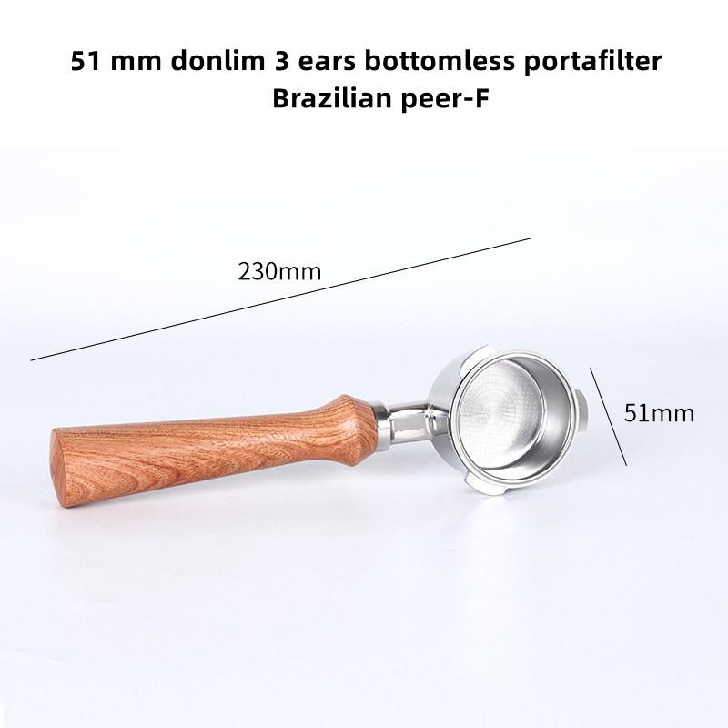 51mm 2 Spout 3 Ears Stainless Steel Coffee Portafilter Filter Holder for Donlim/Petrus/maxim/Derlla Espresso Machine Accessory