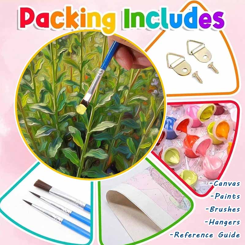 White daisy flower oil painting kit for DIY painting gifts. living room home wall decoration art.