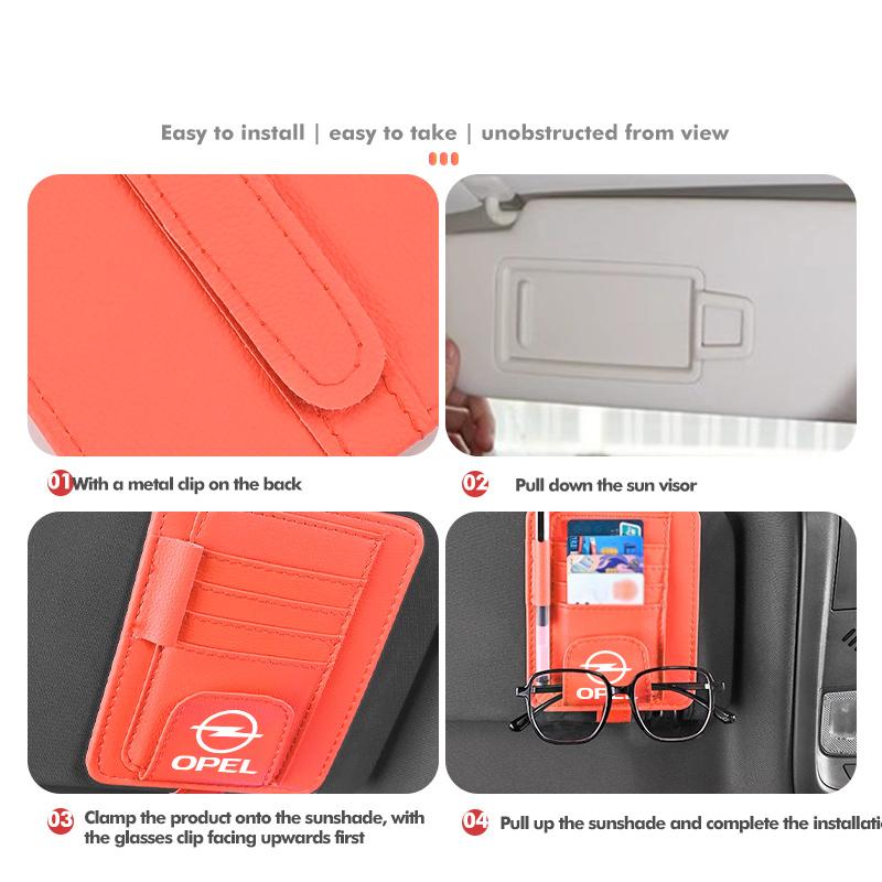 Автомобильный солнцезащитный козырек Держатель для солнцезащитных очков, кредитной карты, ручки Для Opel Astra G H J K F Corsa D Zafira B Insignia Mokka Regal