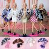 1 Set Newest DIY Kids Gift Toy Plush Coat Casual Wear Dolls Skirt Girl Clothes