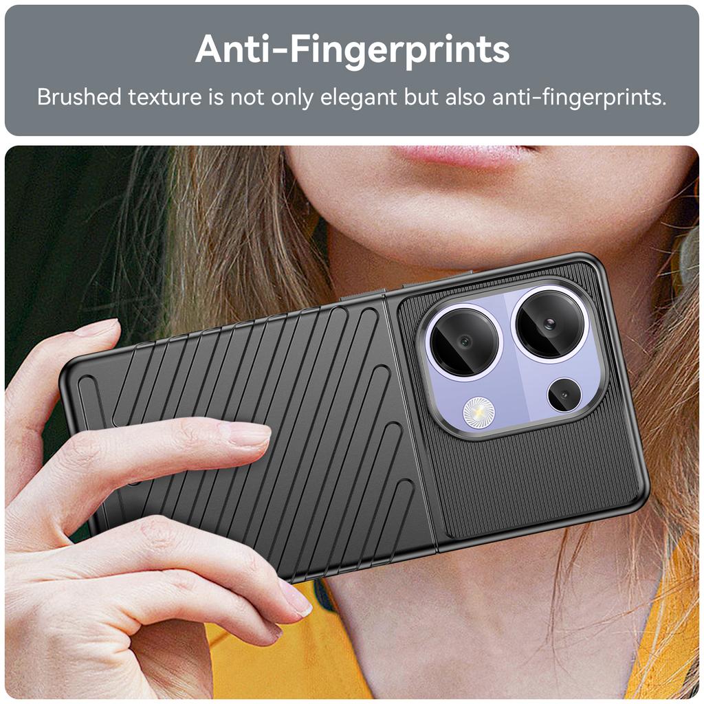 Thunder Series For Xiaomi Redmi Note 13 Pro 4G/Poco M6 Pro 4G TPU Case Twill Texture Phone Back Cover