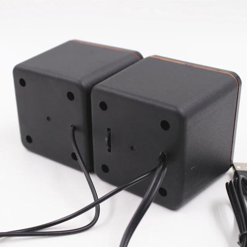1 пара мини-компьютерных колонок USB проводные колонки универсальный стереозвук объемный громкоговоритель для ПК ноутбука