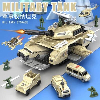 Игрушечный Танк Машинка Военная Симуляция Военная База Можно Хранить Набор Машинка Самолет Мальчик Дети Сборка Образовательная Модель Игрушки Подарок