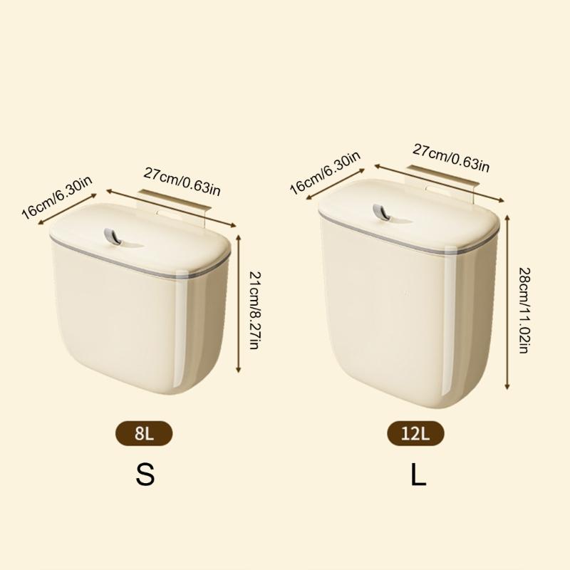 Пластиковое мусорное ведро, подвесное, с защитой от запахов, идеально подходит для дверцы ванной комнаты, для домохозяек и любителей готовить.